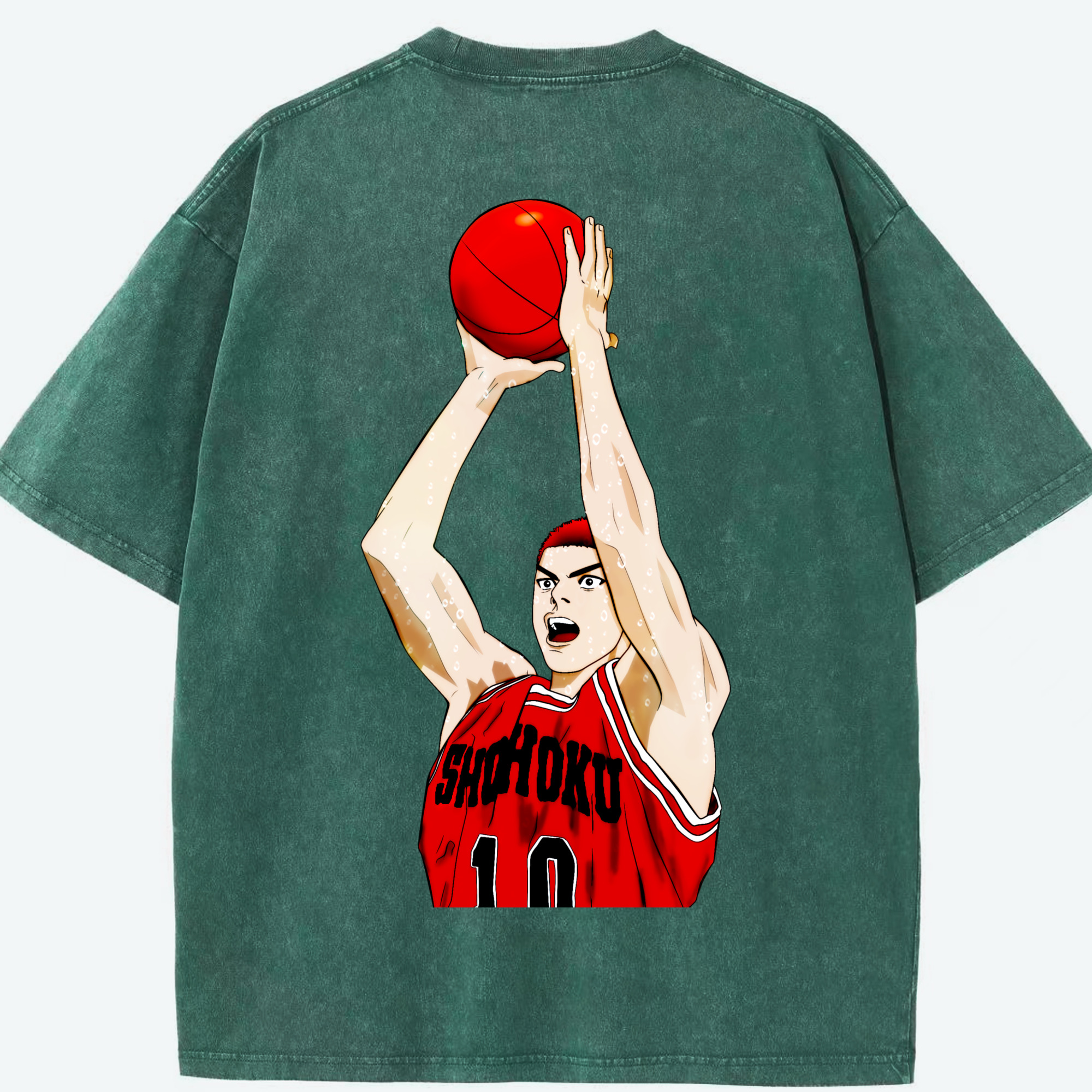 （画像用） SLAM DUNK／スラムダンク 綿100% ヴィンテージ風 半袖Tシャツ（背面プリント）